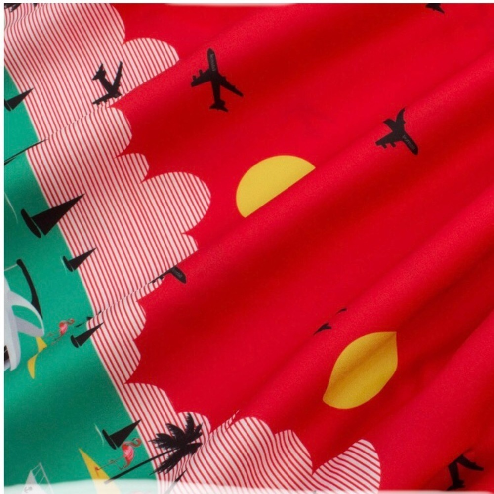 NWOT Watermelon Sunset Swing Dress - Picture 7 of 8